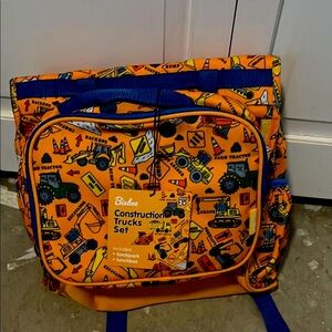 Bobber Kids Construction Backpack and lunch tote NWT